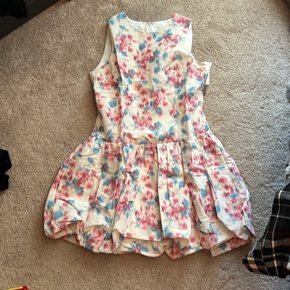Shoshanna- NWT Multicolored Floral Sleeveless Bubble Mini Dress - Picture 4 of 6